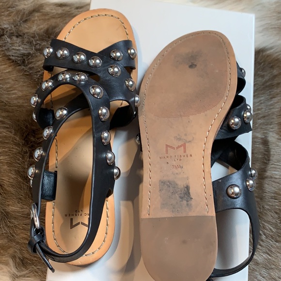 Marc Fisher leather slides Prancer - Picture 4 of 5